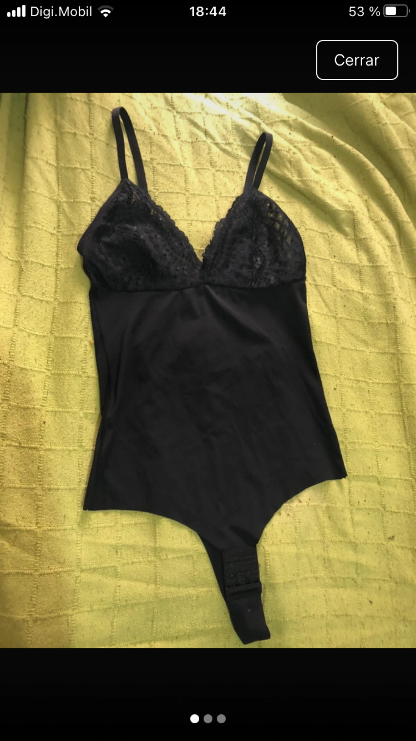 Body negro encaje 